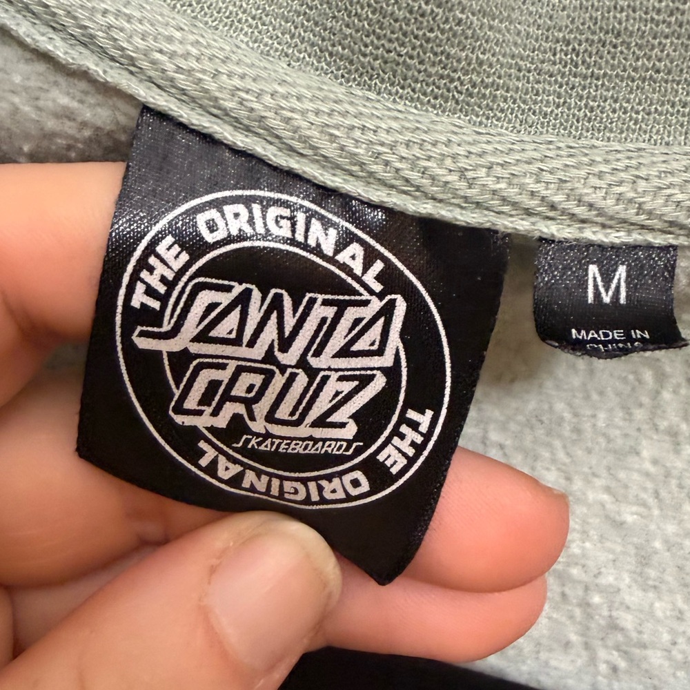 Green Santa Cruz Skateboards Mushroom Graphic Women's Cropped Sweater - Picture 7 of 13